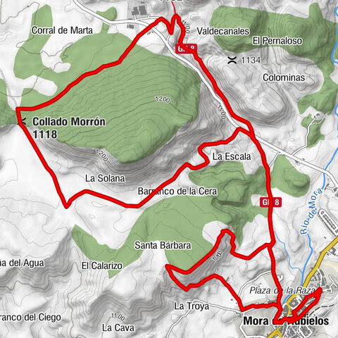 Mora de Rubielos - Ex-colegiata de Santa María - La Cuba - Collado Morrón