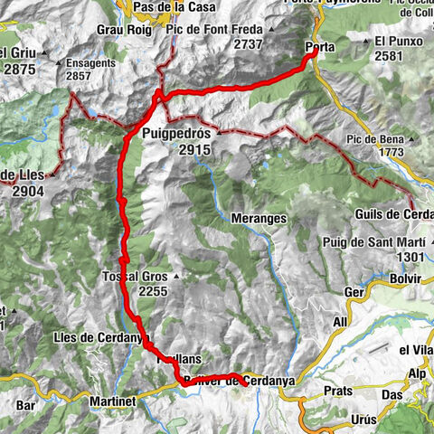 Bellver de Cerdanya - Prullans - Portella Blanca - Porta