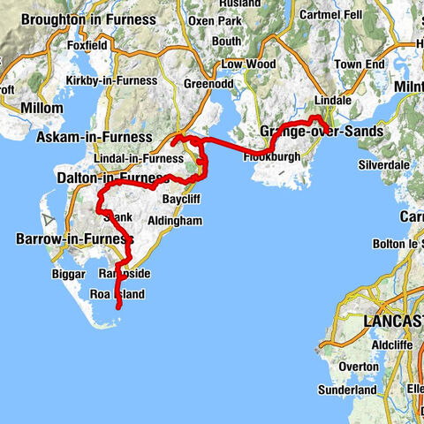 Grange-over-Sands - Cartmel Priory - Birkrigg - Piel Island