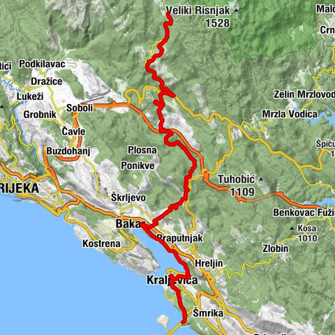 Veliki dom "Platak" - Veliki Kamenjak - Mali Kamenjak - Primorsko-goranska županija