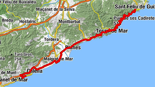 Sant Feliu de Guíxols - Tossa de Mar - Can Vilas - Sant Pol de Mar