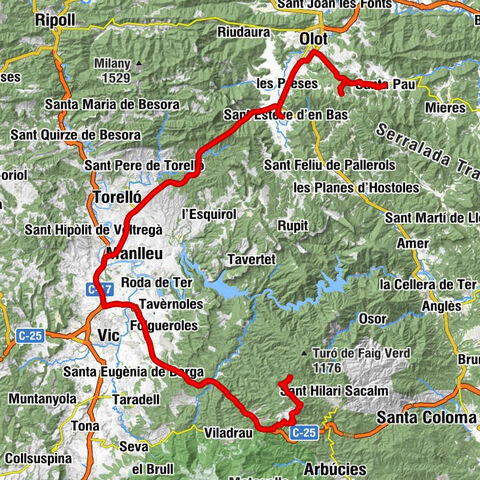 Sant Hilari Sacalm - Els Cortals - Turó del Reixac - Can Bastans