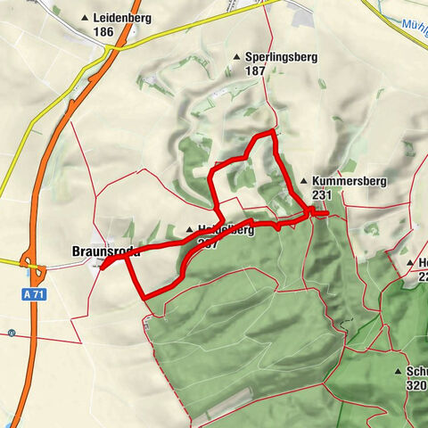 Braunsroda - Heidelberg - Das große Langental - Langentalsberg