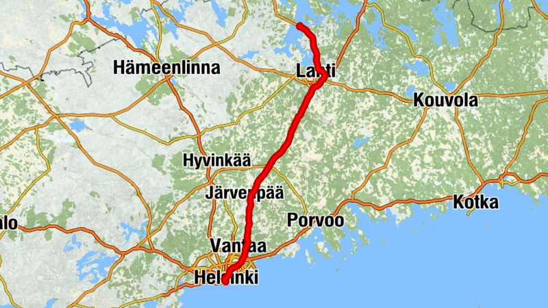 Helsinki - Mäntymäki - Käärmekallio - Vanha Vääksy