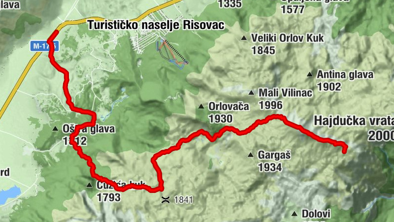 Draga - Slanine - Veliki Vilinac - Pl. dom Vilinac