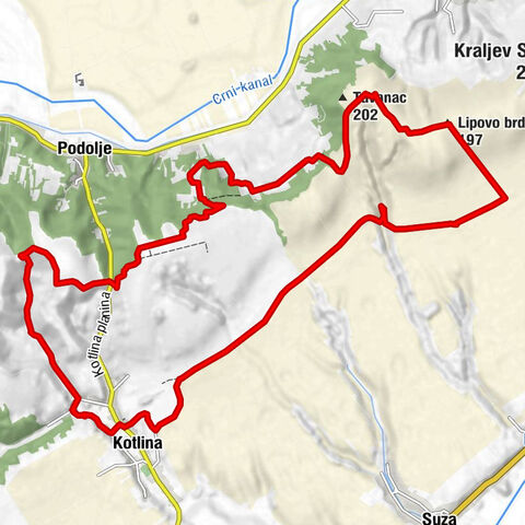 Podolje - Tavanac - Lipovo brdo - Kotlina