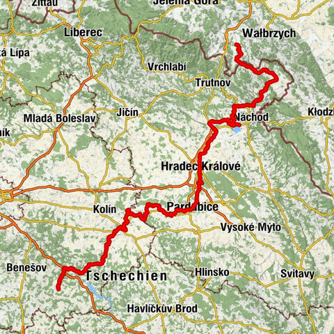 Rustykalna - Lhota - Bílý kopec - Vlašim