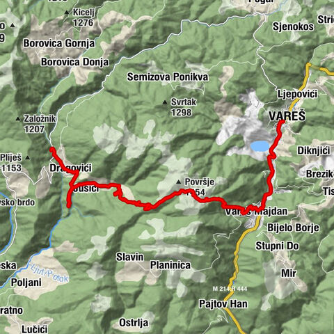 Općina Vareš - Vis - Rifugio Perun - Stara crkva Svetog Mihovila