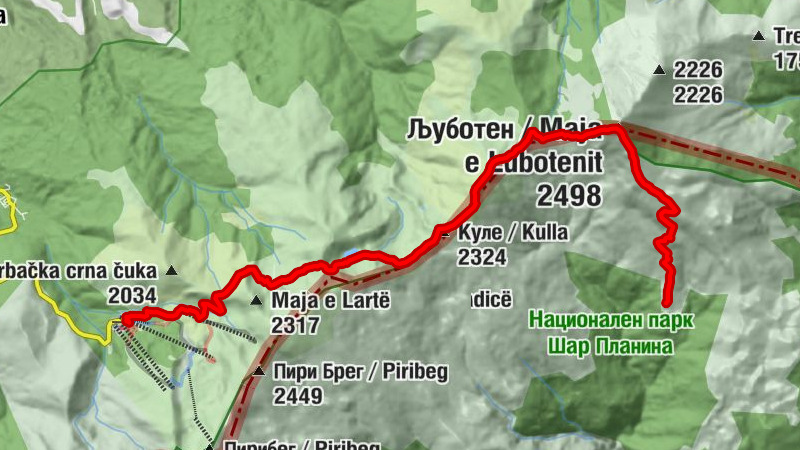 Komuna e Shtërpcës / Opština Štrpce - Куле / Kulla - Љуботен / Maja e Lubotenit - Vila Ljuboten