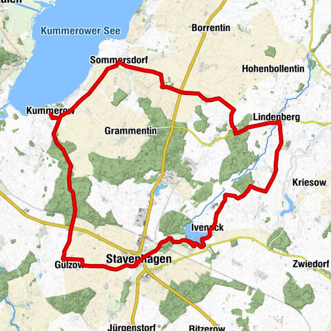 Sommersdorf - Kummerow - Kummerow Ausbau - Stavenhagen