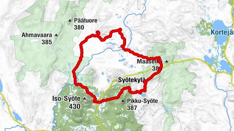 Annintupa päivätupa - Särkiperä - Aurinkokallio - Pärjänkievari