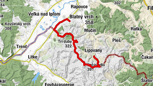 Kalonda - Tri duby - Počúvadlo - Lipovany