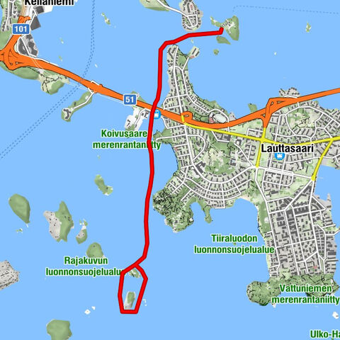 Lauttasaari - Katajaharju - Koivusaari - Helsinki