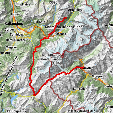 La Flégère - Le Brévent - Tête de Bellachat - Courmayeur