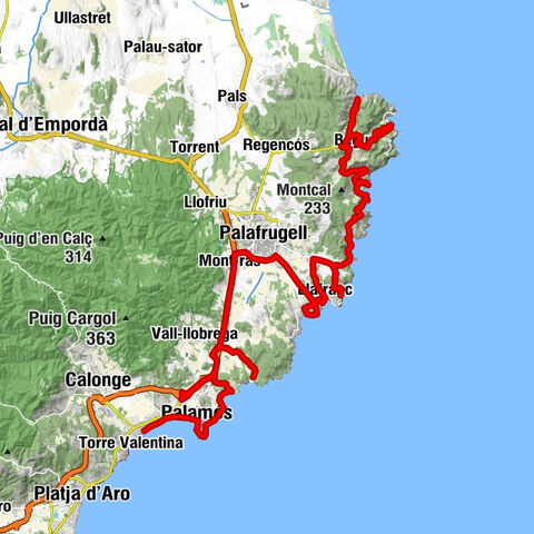 Begur - Puig sa Guàrdia - Puig de les Pasteres - Sant Antoni de Calonge