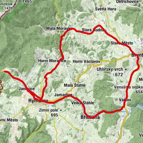 Motorest, Žďárský Potok - Restaurace Albert - sv. Jan Křtitel - Kostel Narození Panny Marie