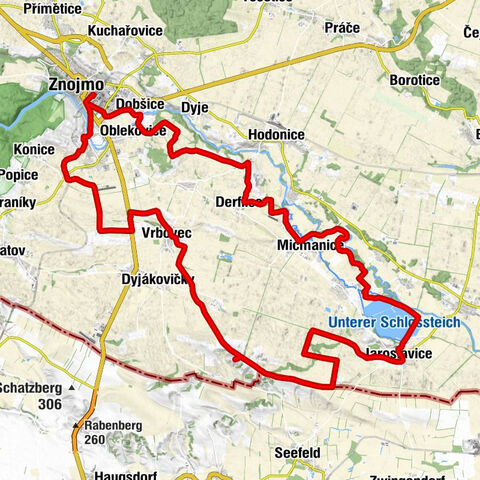 Znojmo - Dobšice - Oblekovice - Derflice
