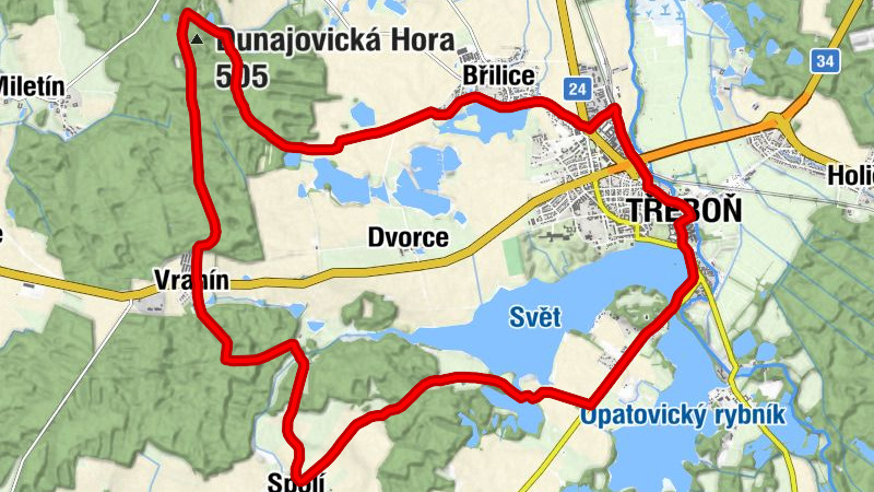 Třeboň - Břilice - kaple sv. Kříže