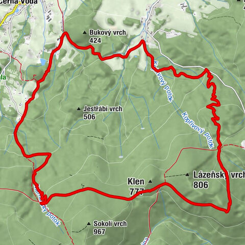 Radost - Podhradí - hájenka - Vápenná