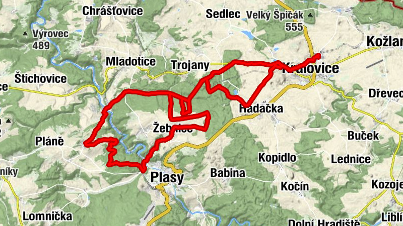 Kralovice - Mariánský Týnec - Žebnice - Peklo