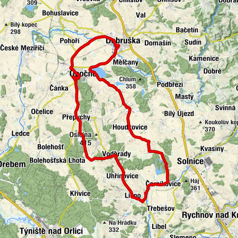 Dobruška - Sv. Prokop - Holoubkův kopec