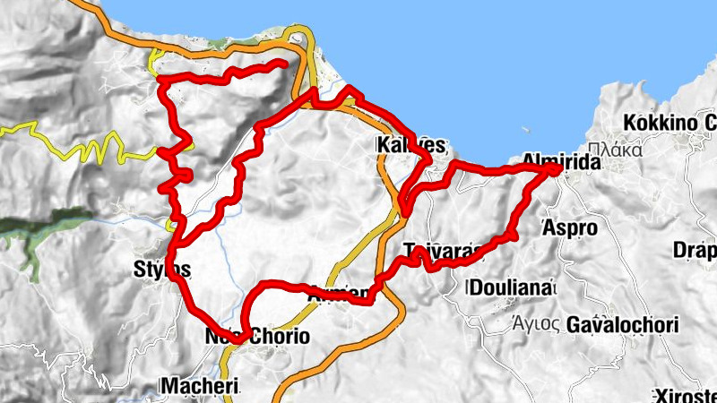 Αλμυρίδα - Ταβέρνα Δροσοσταλιά - Άγιος Παρασκευάς - Παναγία Κερα