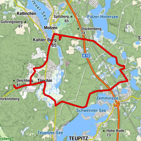 Töpchin - Kahler Berg - Motzen