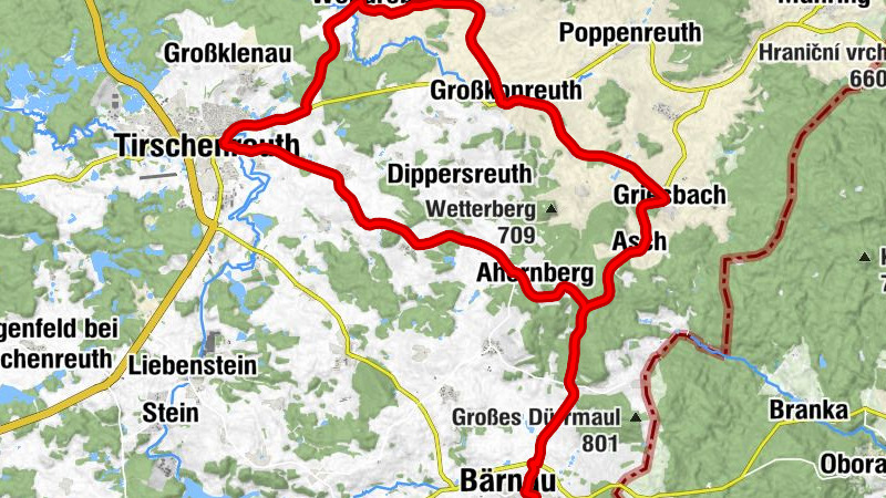 Bärnau - Beierfeld - Beiml's Kapelle - Tirschenreuth