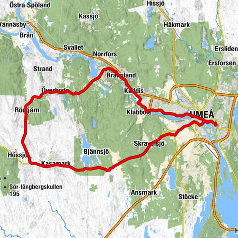 Umeå Östra - Umeå - Tegs kyrka - Röbäck