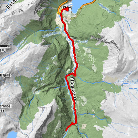 Flåm - Håreina - Flåm kyrkje