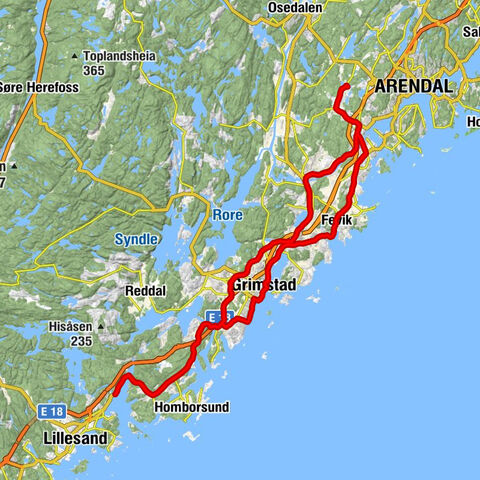 Omholt - Bjorbekk kirke - Asdal - Grimstad
