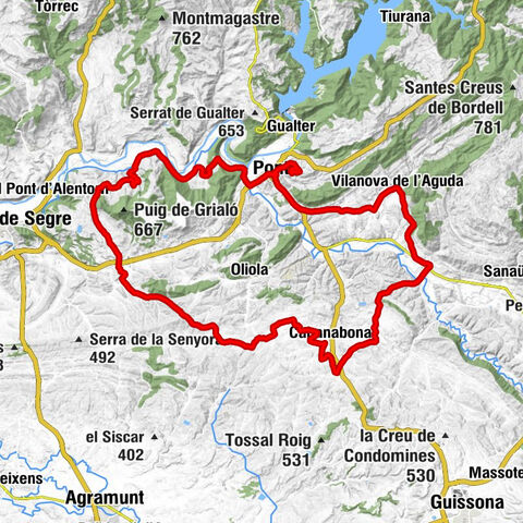 Col·legiata de Sant Pere de Ponts - Puig del Tossal - Sant Bartomeu - Ponts