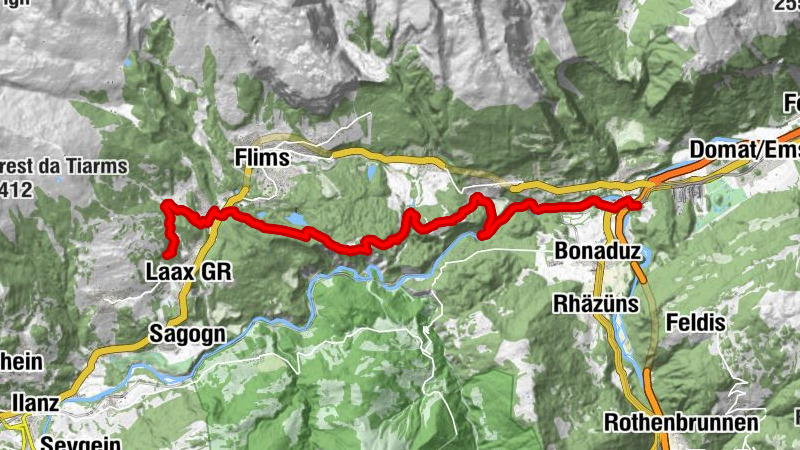 1.0 Senda Sursilvana laax - reichenau