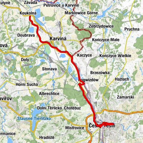 Cieszyn - Rybí dům - Akvárium Chotěbuz - Kościół pw. Świętej Trójcy - Kościół pw. Wniebowzięcia Najświętszej Maryi Panny w Cieszynie