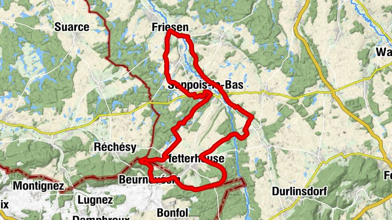 MTB-Strecke Nr. 23 Die Drei-Grenzen-Säule