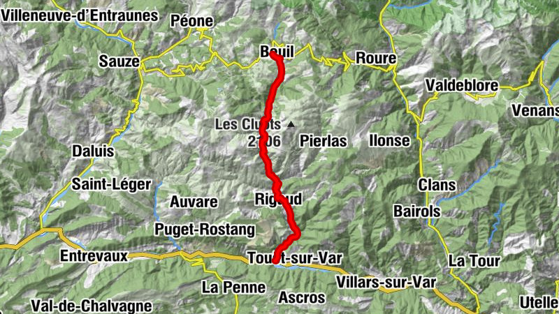 Le Pont du Cians - Rigaud - La Paillière - Beuil
