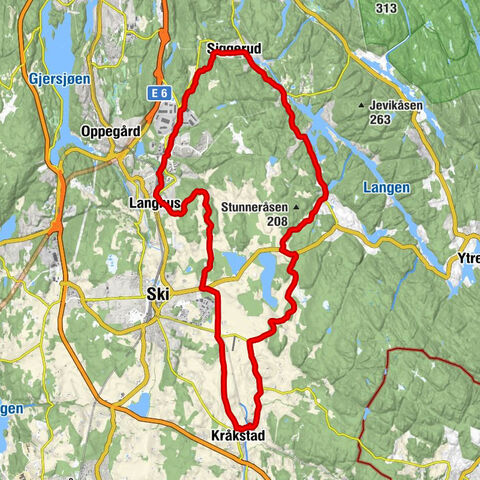 Kråkstad - Missum - Nordby - Ski