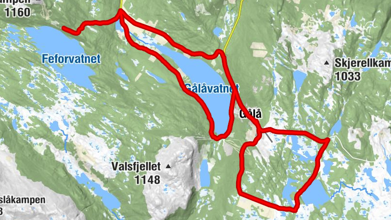 Fefor - Fefor Høyfjellshotell - Gålå - Tåkåstadsætra