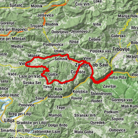 Trbovlje - Zimšek - Zagorje ob Savi - Kapela Rožnovenske Matere božje