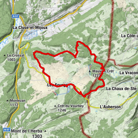 Le Snabeudzi - La Coupe - Refuge de la gare d'Olten - Les Fourgs