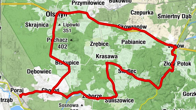 Poraj - Choroń - Zaborze - Olsztyn
