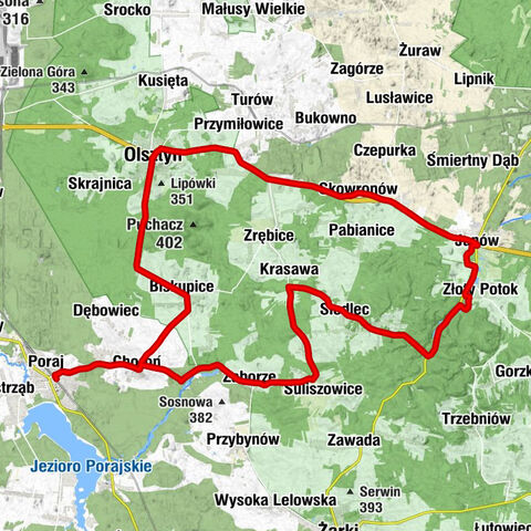 Poraj - Choroń - Zaborze - Olsztyn