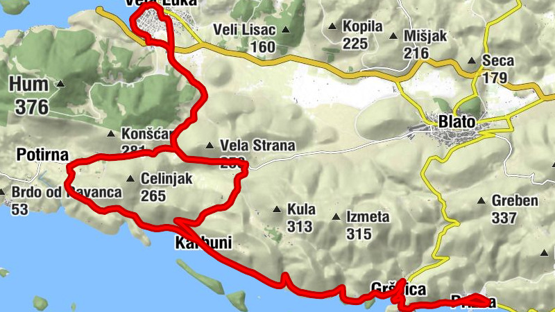 crkva Gospe od Zdravlja - Konoba Zvirinovik - Grščica - Blato