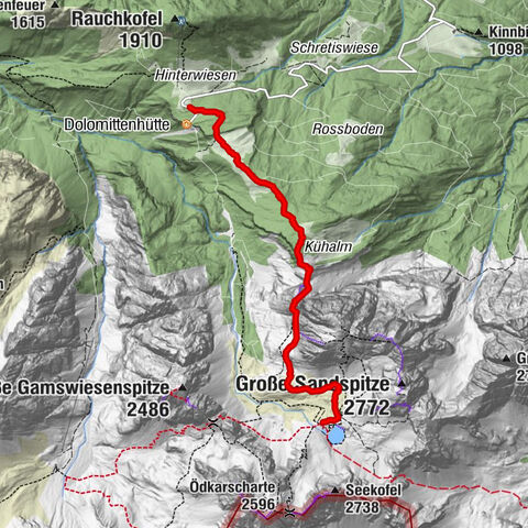 Karlsbader Hütte über Rudl-Eller-Weg