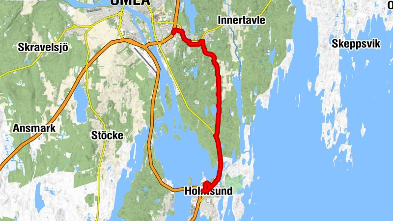 Carlslid - Yttertavle - Lövön - Holmsund