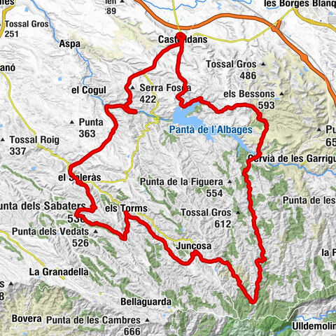 Ca l'Espardenyer - Santa Maria de Castelldans - Punta dels Sabaters - Castelldans