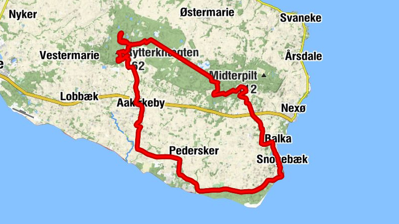 Balka Strand - Anhøj - Rytterknægten - Snogebæk