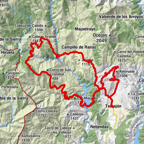 Tamajón - Collado de San Cristobal - Collado de las Palomas - Iglesia de Nª Sª de los Enebrales