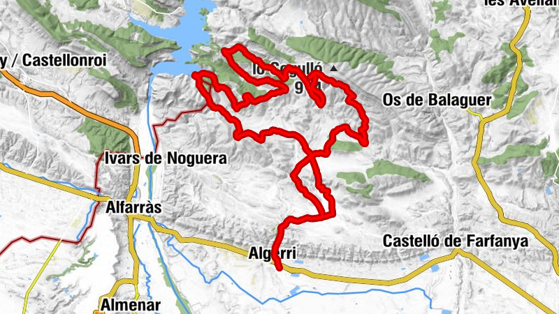 Algerri - Tossalet de l'Agustí - Mare de Déu de Cérvoles - la Sisquella