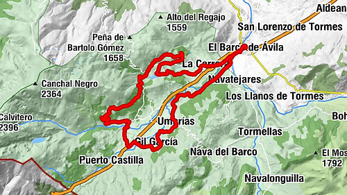 El Barco de Ávila - Mesón El Puente - Ermita de Santísimo Cristo del Caño - La Carrera